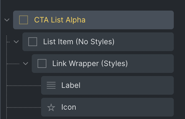 CTA List Alpha Structure Panel