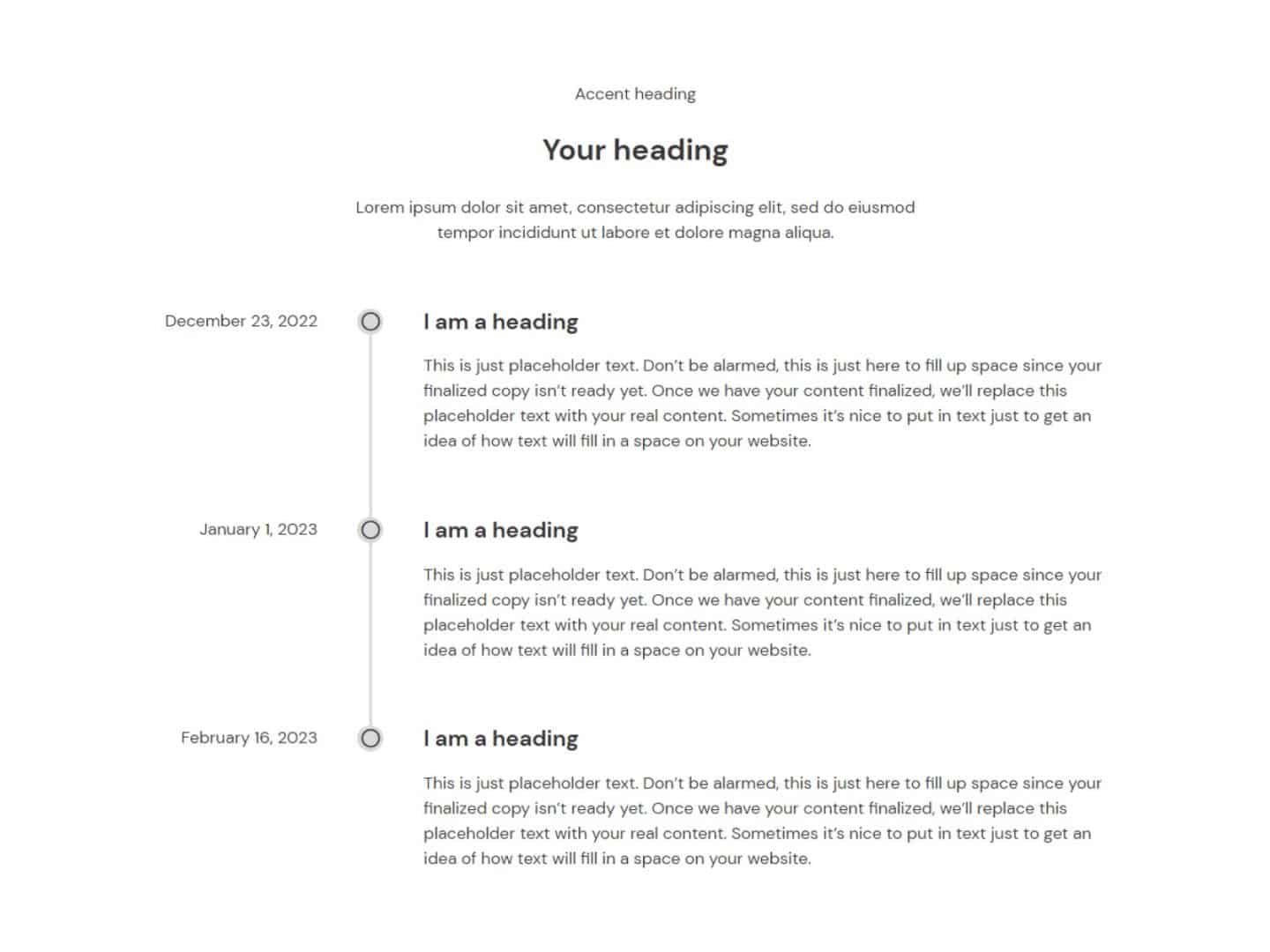 Timeline Section Lima