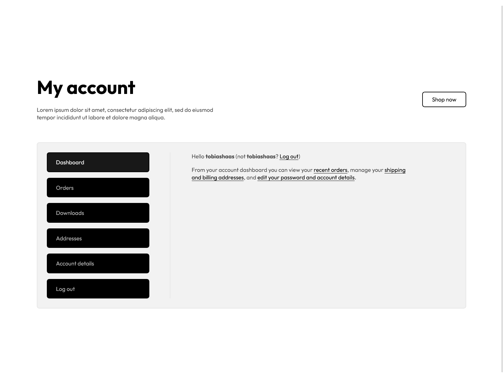Woo Dashboard Alpha - Frames
