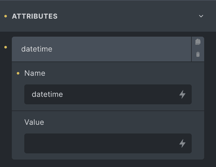 Bricks datetime Attribute