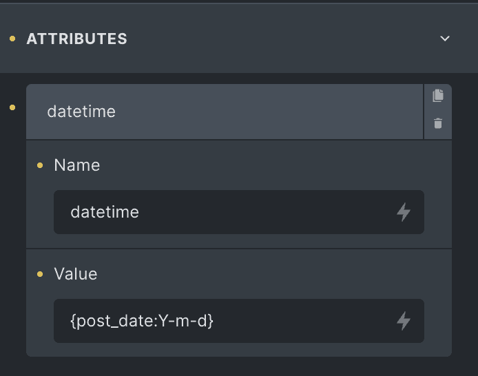 Bricks datetime format