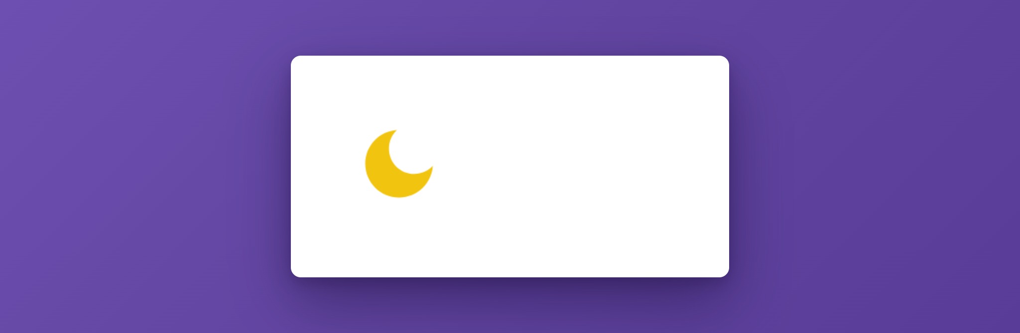 Simple mode with a moon icon