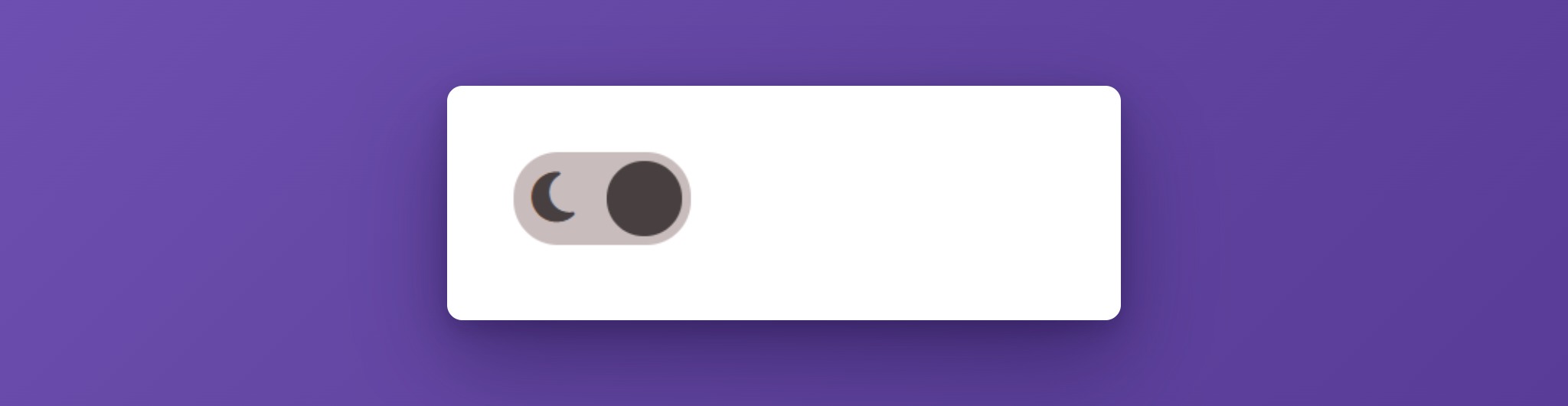 Toggle with a moon icon, switched on