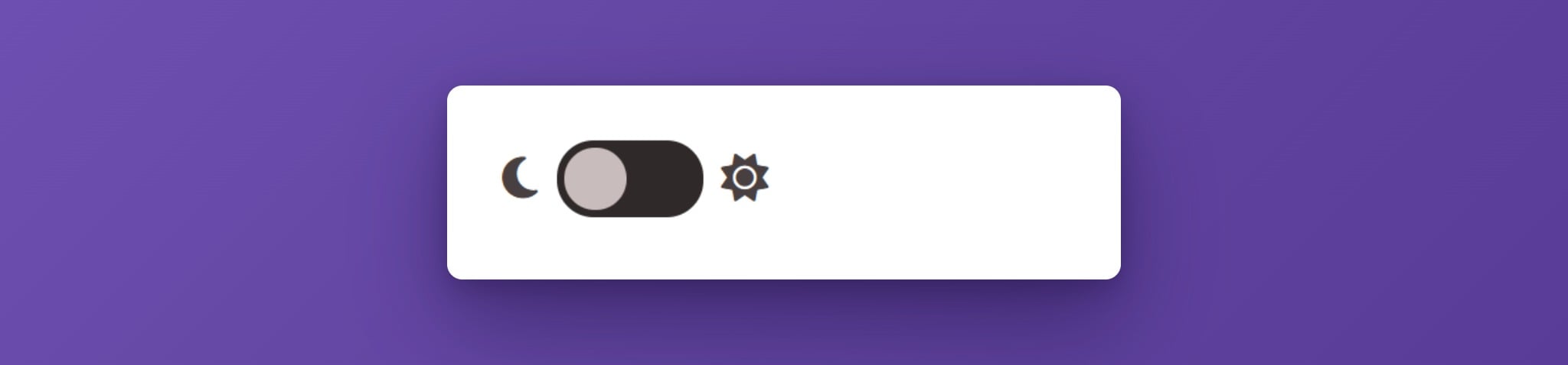 Toggle with an icon on each side, outside the switch