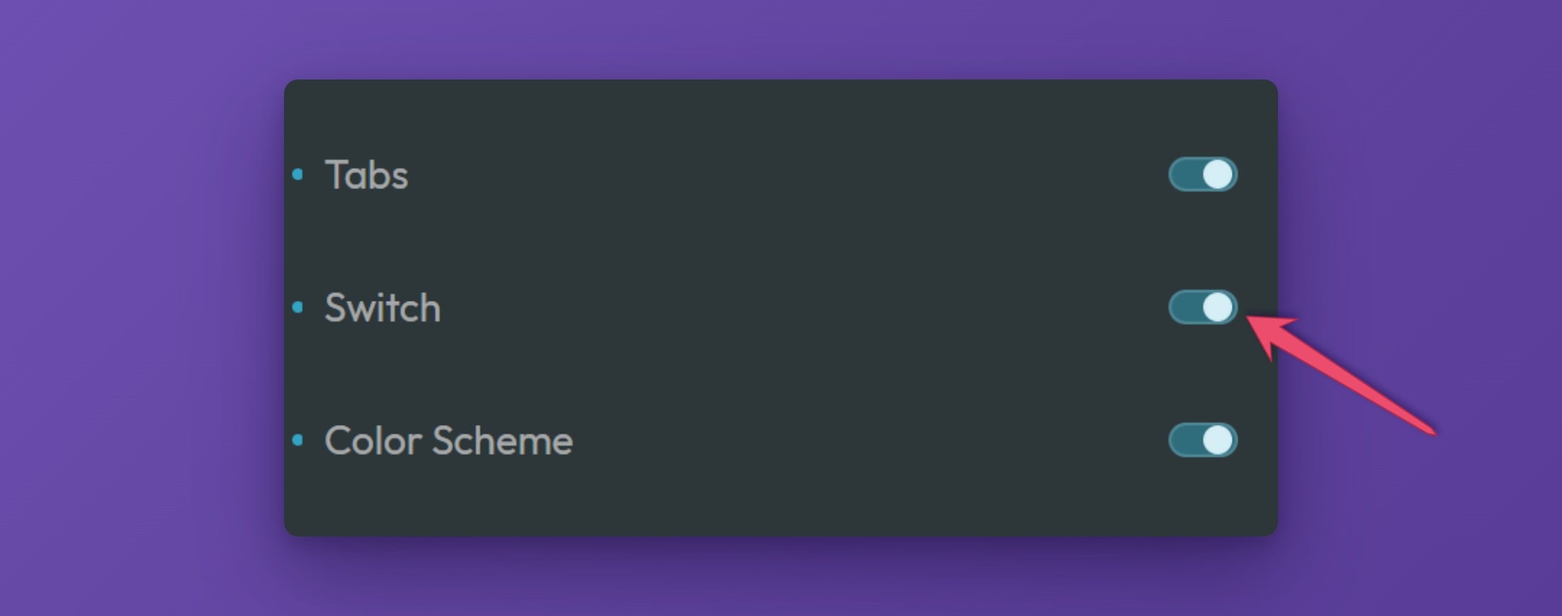 ACSS dashboard, Frames tab, Components panel
