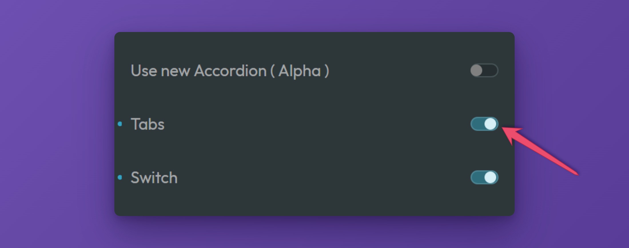 ACSS dashboard, Frames tab, Components panel