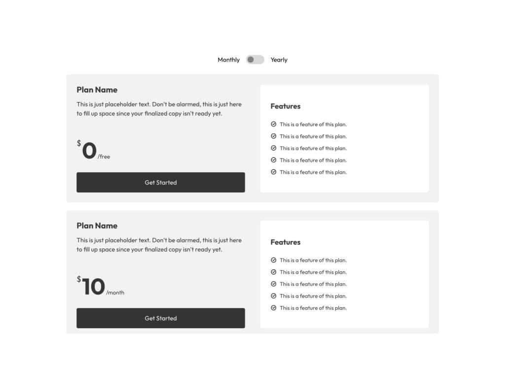 Pricing Grid Charlie