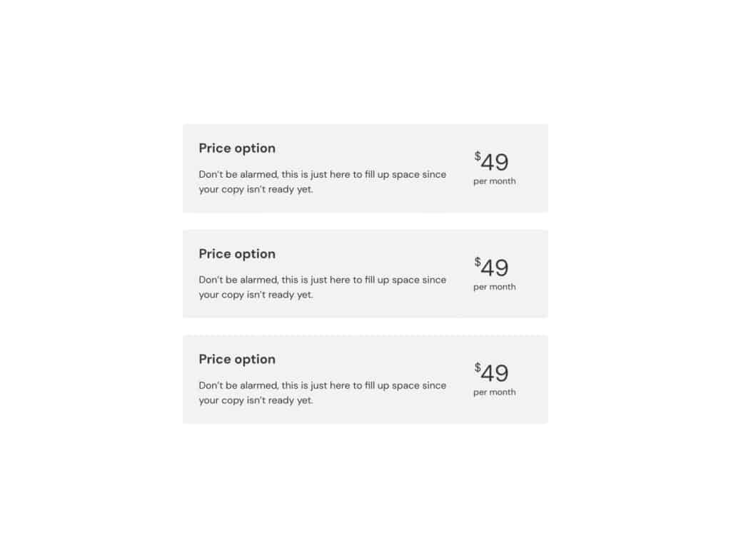 Pricing List Delta